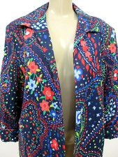Floral Jacket Alfred Dunner Plus Size Mid-Length 3/4 Sleeve Multicolor NEW