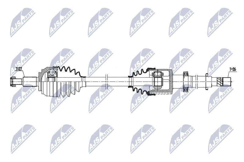 Arbre de transmission pour Renault Laguna III phase 2 bloc avant gauche transmission manuelle