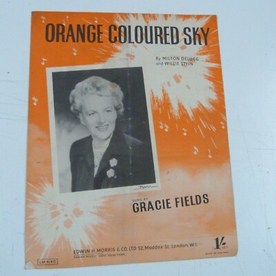 Liederblatt ORANGEFARBEN SKY Gracie Fields, 1950