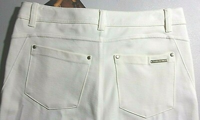 IMAN Global Chic NWT Ladies 8 SHORT Cream Ivory Pants Exceptional Jeans Style