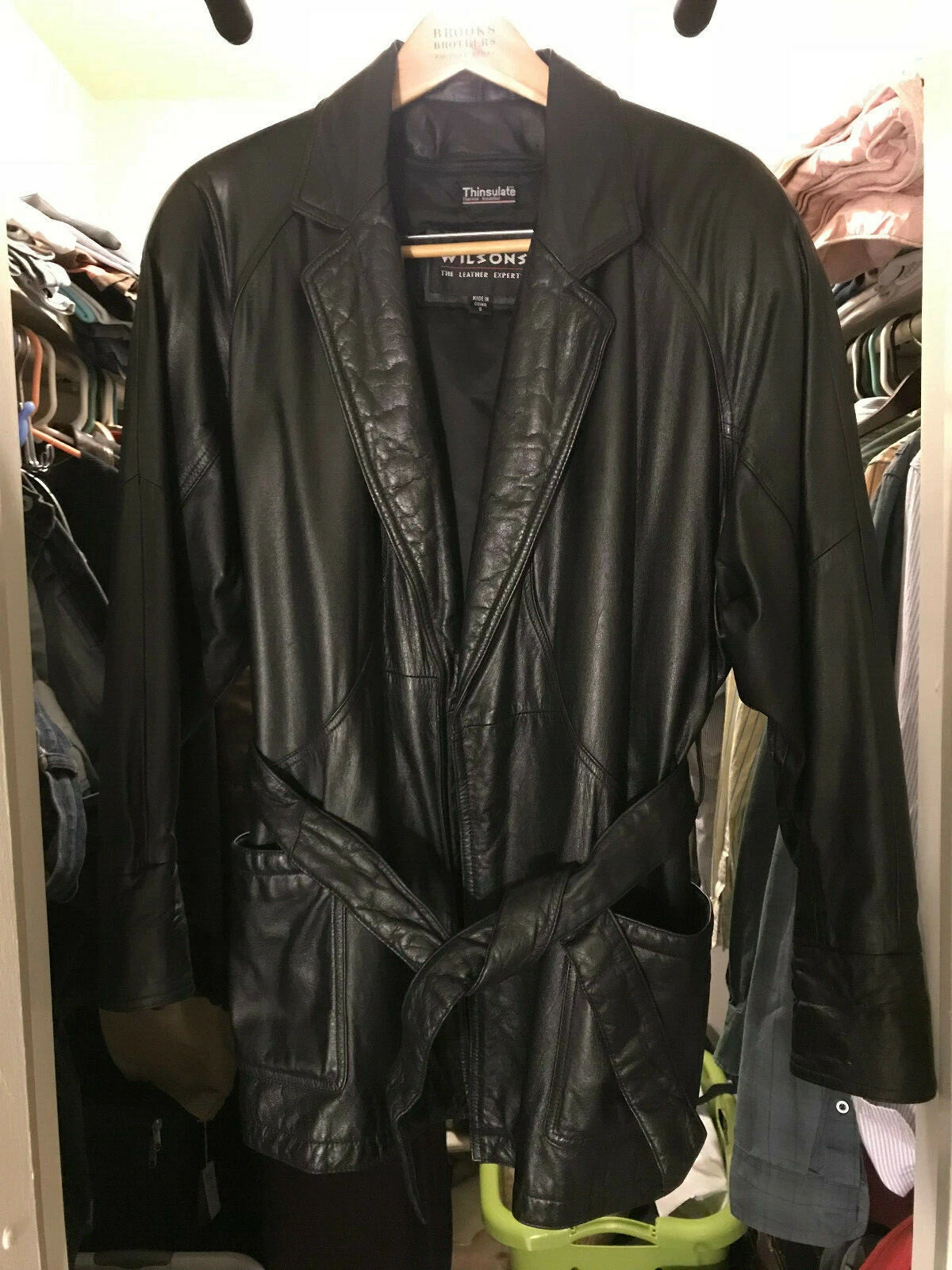 Wilsons Thinsulate 3M Thermal Insulation Leather Bisexual Coat Jacket Size S