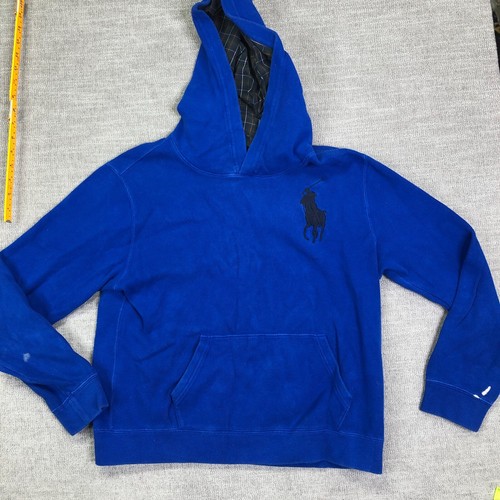 Polo Ralph Lauren Hoodie Boys Youth XL 18 20 Blue Casual Hooded Big Pony Preppy