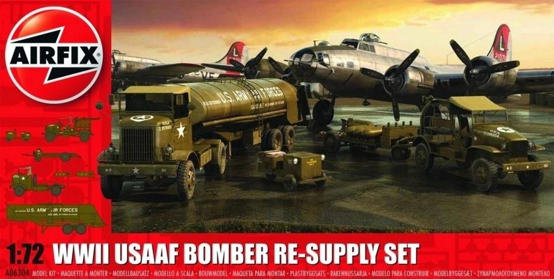 Airfix 06304 WWII USAAF 8th Airforce Bomber Resupply Set Plastic Kit 1:72 Scale