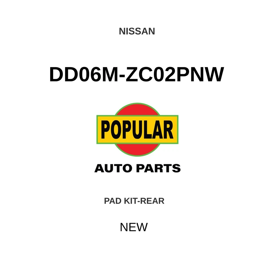 Genuine 2005 Nissan Armada Pad Kit-Rear DD06M-ZC02PNW - Photo 1/1