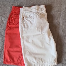 Street One Damen Bermuda Shorts Rot Gr. 40 Baumwolle Twill Five-Pocket RV+Knopf