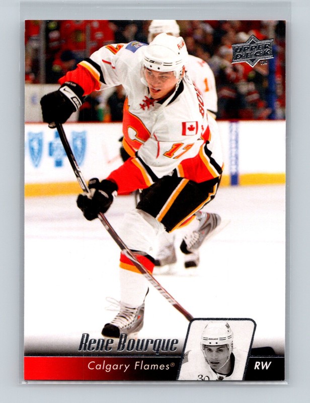 #171 Rene Bourque, Calgary Flames 2010-11 Upper Deck Base
