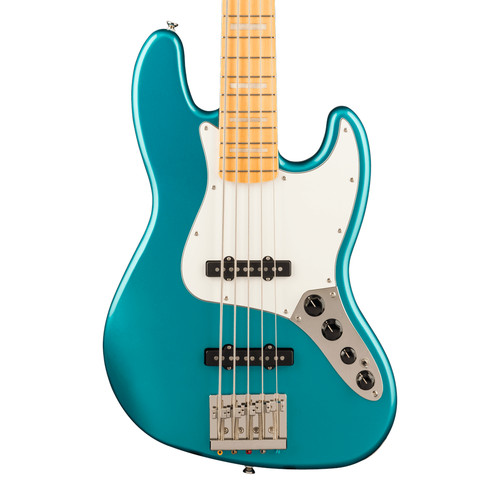 Used Squier Classic Vibe Active '70s Jazz Bass V - Ocean Turquoise w/Maple FB