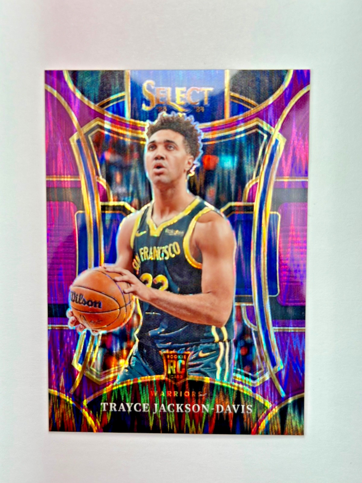 2023 PANINI SELECT TRAYCE JACKSON-DAVIS PURPLE FLASH PRIZM #329 SSP /175