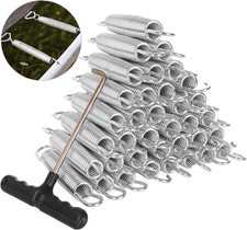 30Pcs 5.5  Trampoline Spring Replacement Stainless Steel with Durable T Hook