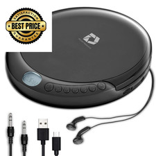 Deluxe Products CD Player Portable with 60 Second Anti Skip, Stereo Black