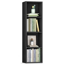 Custos Collection - Bookshelf, 4-Tier Bookcase, Book Shelf, Open Storage Shel...