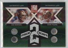 2005 Donruss Elite Face 2 Facemasks /125 Steve Young Joe Montana #CB-25 HOF uk2