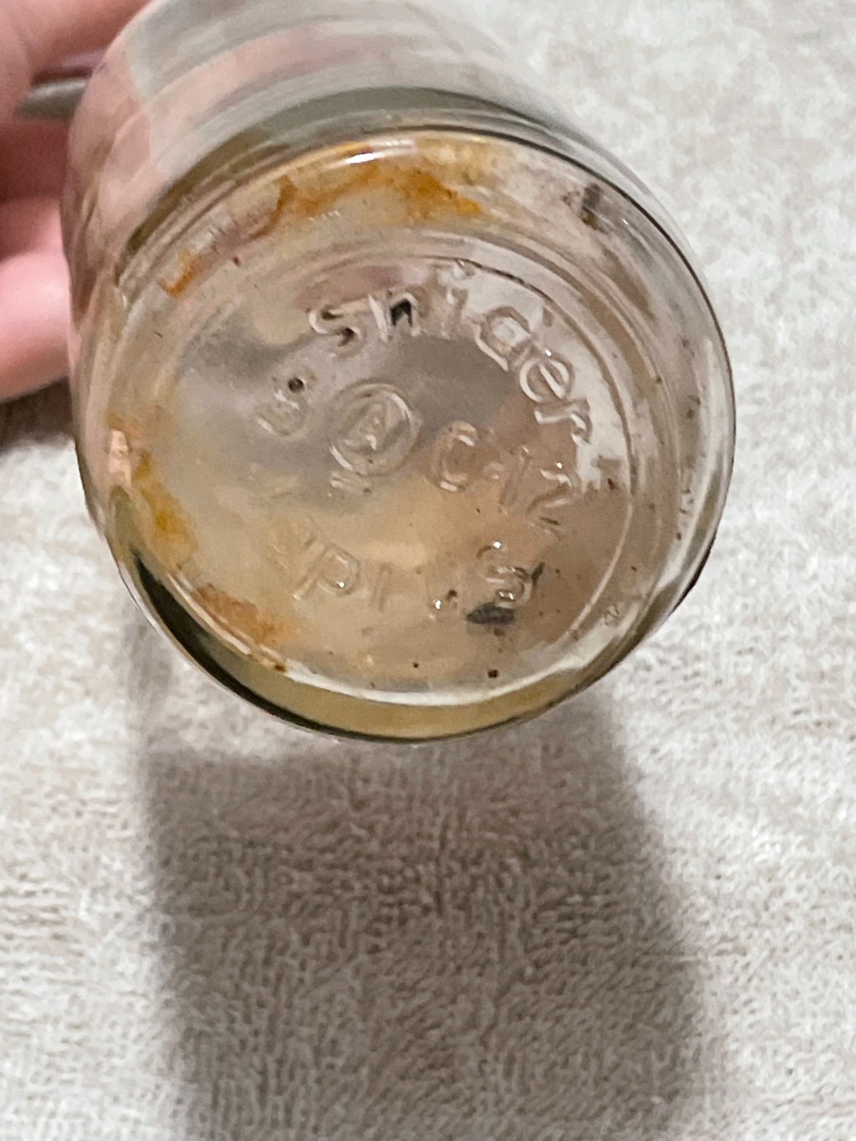 Snider's Catsup Paper Label Glass Bottle Rochester, NY As Seen