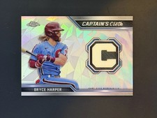 2021 Topps Chrome - Captain's Cloth Relics Bryce Harper #CCR-BH (MEM)