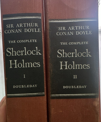 Doubleday The Complete Sherlock Holmes by Sir Arthur Conan Doyle 2-Vol HC Signed
