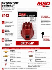 Msd 8442 Distributor Cap For Gm V8 Red Socket Style Cap Only Msd 8442 Distributor Cap For Gm V8 Red Socket Style Cap Only