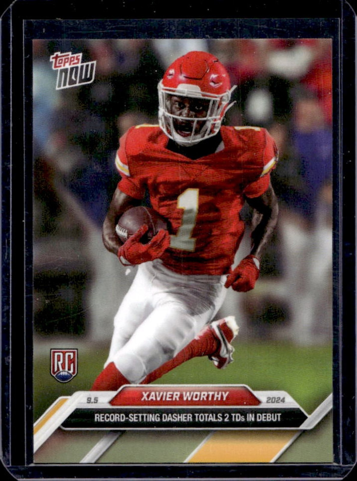 2024 Topps NOW Xavier Worthy RC Rookie #1 Chiefs