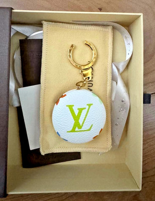 Louis Vuitton × Murakami Monogram Multicolor Keychain Round Charm With Box