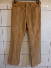 Vintage Levis Sta-Prest Pants Womens Tan Corduroy Flare 70s Hippie Retro