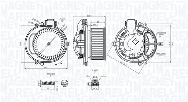 InnenraumgebläSe Magneti Marelli 069412722010 12V 318W 156Mm FüR BMW 3Er F30 F80-image