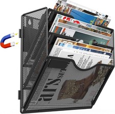 3 Tier Magnetic File Holder for File Cabinets Refrigerator Whiteboard Office No