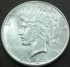 US 1926 Peace Dollar  **