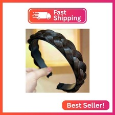 Denlydom Headband 3 Strands Synthetic Hair Plaited Headband Braid Braided With T