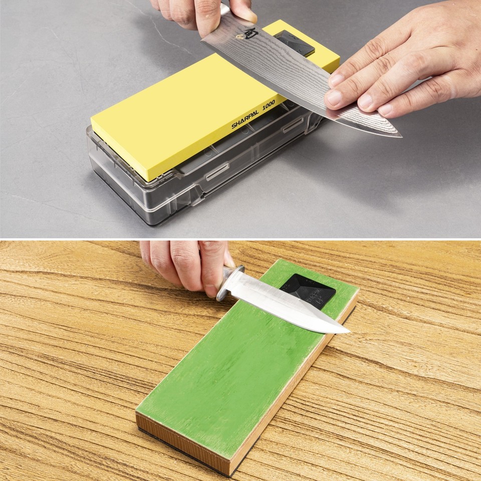 SHARPAL HOLDBUBBLE & ANGLE PYRAMID Whetstone Knife Blade Sharpener ...