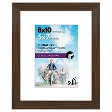 Americanflat 8x10 Picture Frame with Shatter-Resistant Glass - Use as 5x7 Frame