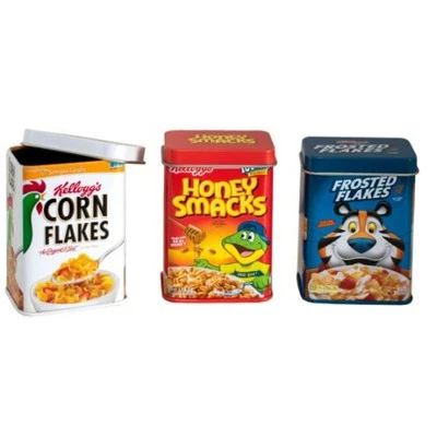 Tanner Metalldosen-Set Kelloggs 5,5 x 4 x 7,5 cm Kaufladenlebensmittel