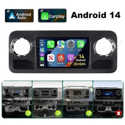 For 2018-2022 Mercedes-Benz Sprinter Android 14 Radio Stereo GPS Carplay GPS SWC