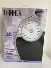 New Conair Thinner Analog Body Weight Scale Extra Large Dial 330 Lb Capacity