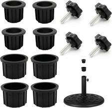 12Pcs Umbrella Base Stand Hole Ring Plug Cover and Cap Patio Umbrella Stand