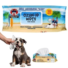 Dog Wrinkle Wipes French Bulldog 100 Count Gentle Plant Based Unscented