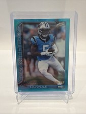 2025 Topps Chrome Football Rico Dowdle Teal Aqua Refractor /199 #43 Panthers