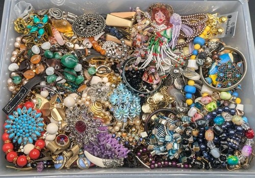 10 Pound Lbs Unsorted Huge Lot Jewelry Vintage & Modern Junk & Resell ...