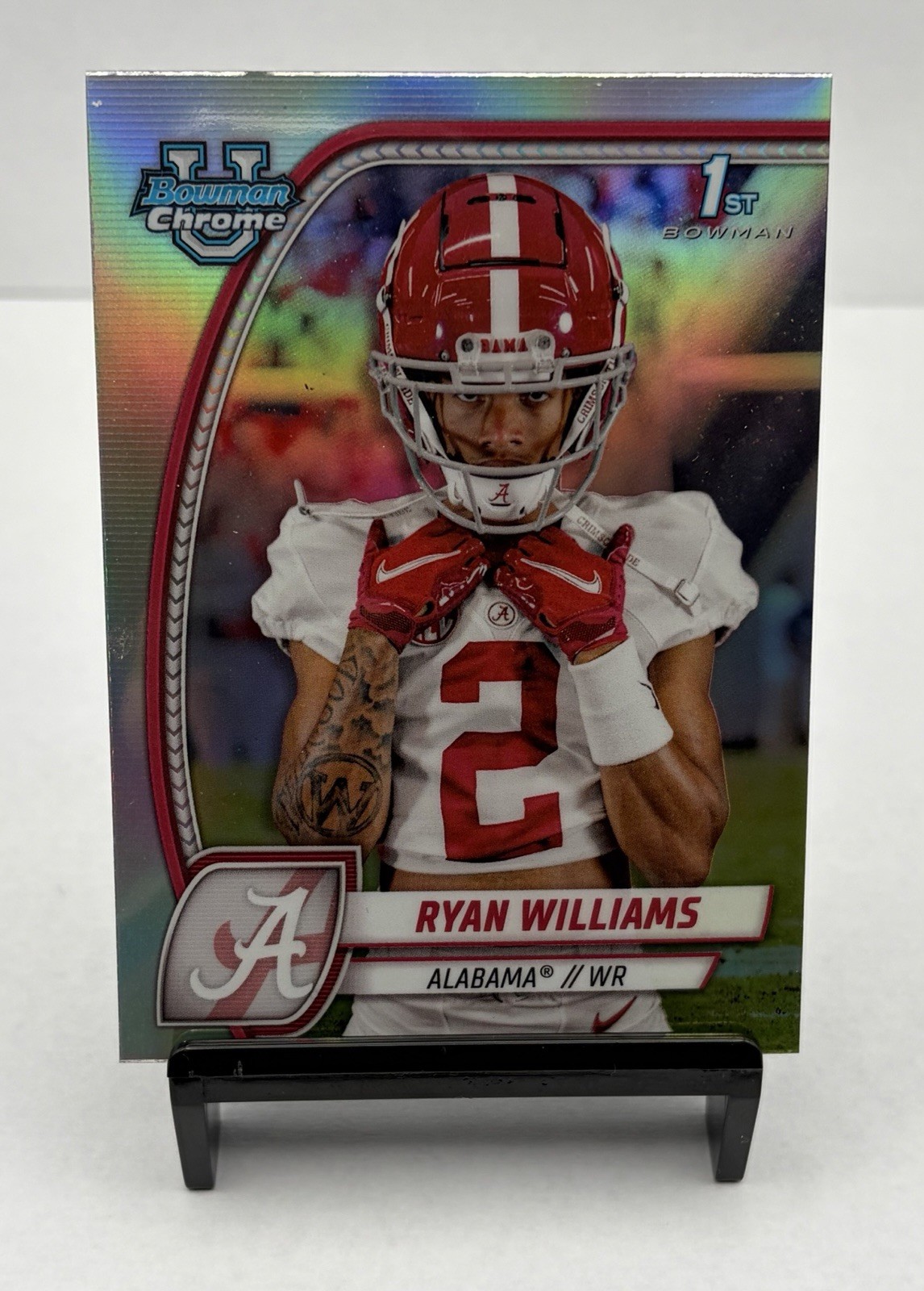 Ryan Williams 2024 Bowman University Chrome Refractor Card Number 53