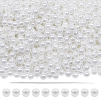 1000 StüCk Perlen Zum AuffäDeln Weiß 6 Mm Acryl Mit Loch Runde