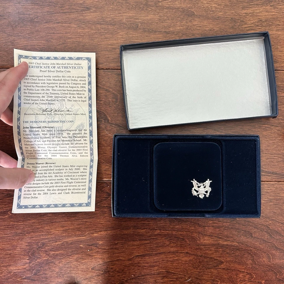 2005 Chief Justice John Marshall Silver Dollar - Image 3 of 4