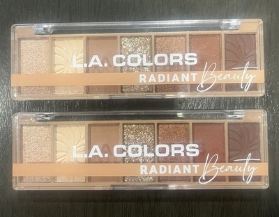 L.A. COLORS Alluring Beauty 7 Color Eyeshadow Palette, CE497 Radiant Lot of 2