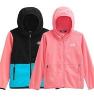 The North Face Little Kids' Glacier Full-Zip Fleece Hoodie, Black or Pink