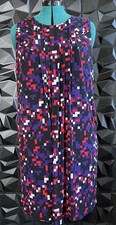 CALVIN KLEIN Multicolor Geometric Sleeveless Mini Dress Size XL