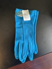 Hansen 1960  s Blue Nylon Wrist Gloves, New w/original Stock Tag