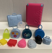 Barbie Doll Accessories: Travel Bags Luggage Hat Boxes Cases Some Vintage