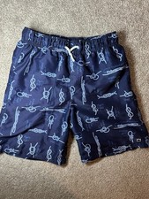 Crown  Ivy Blue Boy's Swim Trunks Bathing Suit Knots Design Large 10-12 