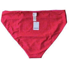 Simply Be Bikini Brief Bottoms Zebra Print Red Pink, Women’s, UK 24