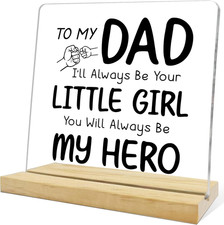 Dad Gifts from Daughter,I'Ll Always Be Your Little Girl Acrylic Plaque,Father'S