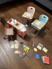 OUR GENERATION Awesome Academy School Desks for 18" Dolls Battat School Supplies