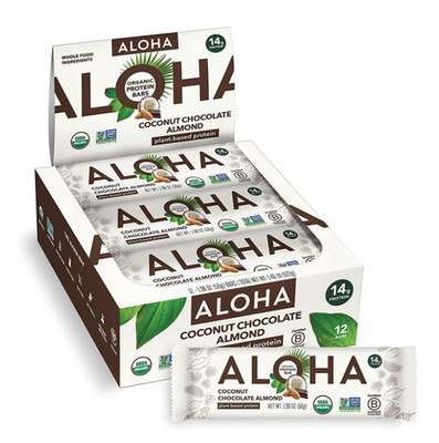 Aloha Organic Chocolate Coconut Almond Protein Bar 12pk, 1.98 OZ