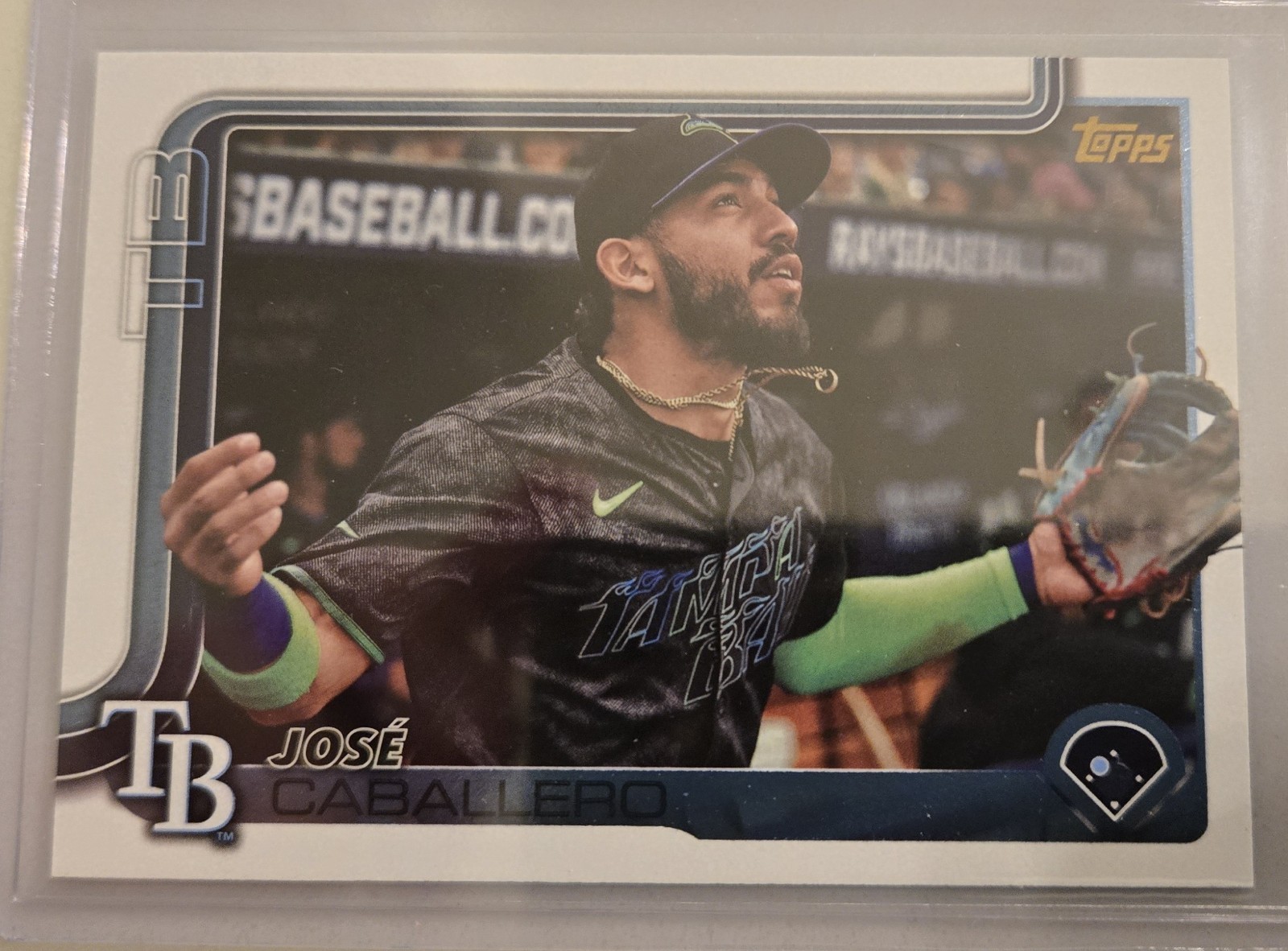 2025 Topps Series One José Caballero Golden Mirror Image Variation #133